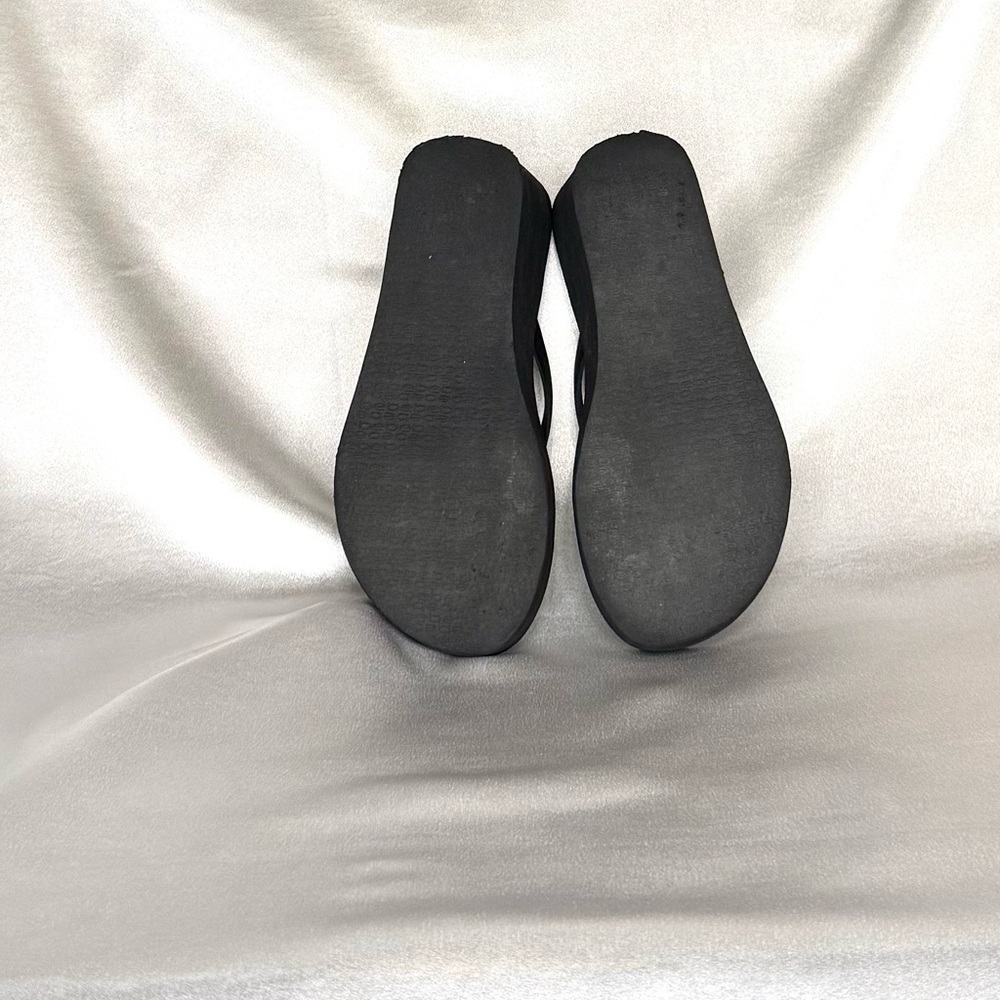 bebe Black Wedge Sandals - Picture 6 of 6